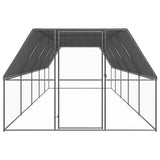 Outdoor Chicken Cage 3x10x2 m Galvanised Steel - Front View