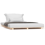 Bed Frame without Mattress 150x200 cm Solid Wood Pine