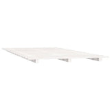 Bed Frame without Mattress White 150x200 cm Solid Wood Pine - Top-Down View