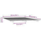 Bed Frame without Mattress White 150x200 cm Solid Wood Pine