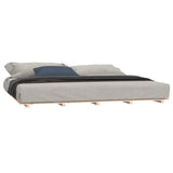 Bed Frame without Mattress 183x203 cm King Solid Wood Pine - Side View