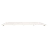 Bed Frame without Mattress White 183x203 cm King Solid Wood Pine