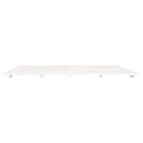 Bed Frame without Mattress White 183x203 cm King Solid Wood Pine - 45-Degree Angle