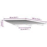 Bed Frame without Mattress White 90x190 cm Solid Wood Pine - Low Angle