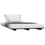 Bed Frame without Mattress Black 90x190 cm Solid Wood Pine