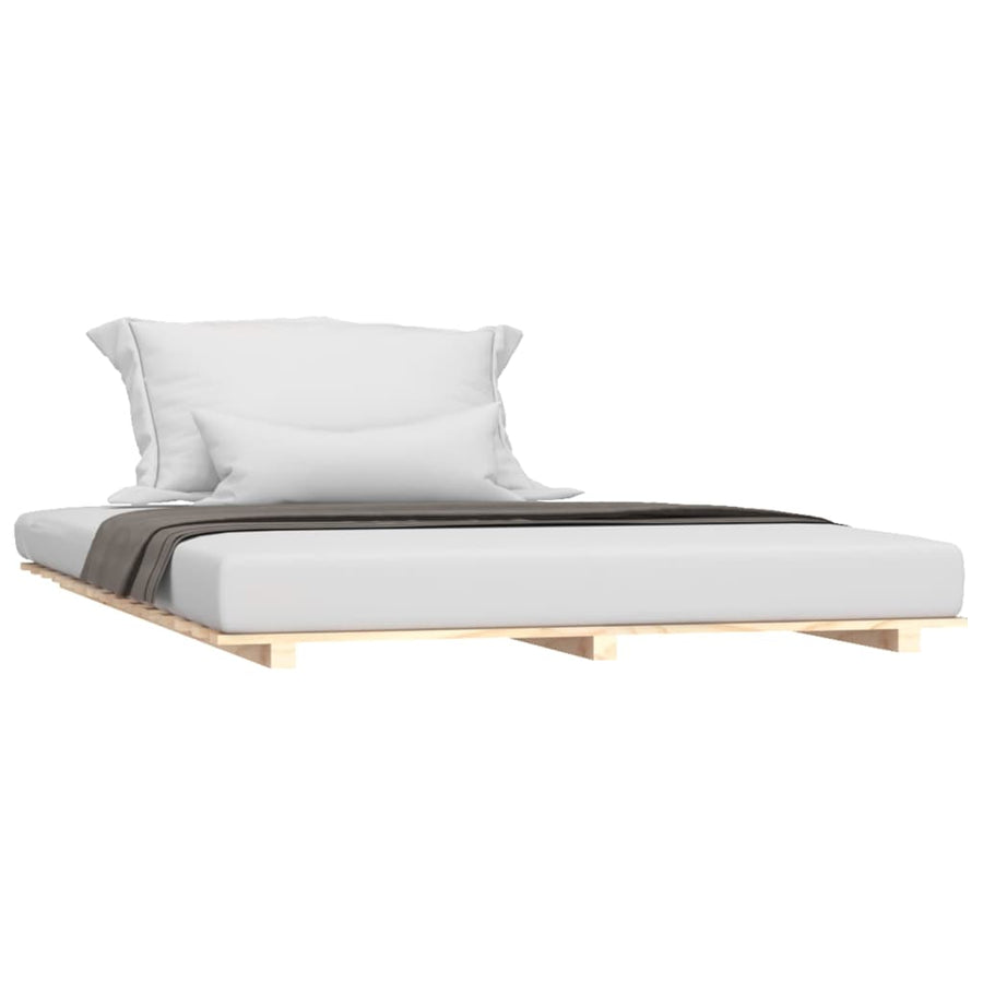 Bed Frame without Mattress 135x190 cm Solid Wood Pine