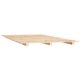 Bed Frame without Mattress 135x190 cm Solid Wood Pine - Top-Down View