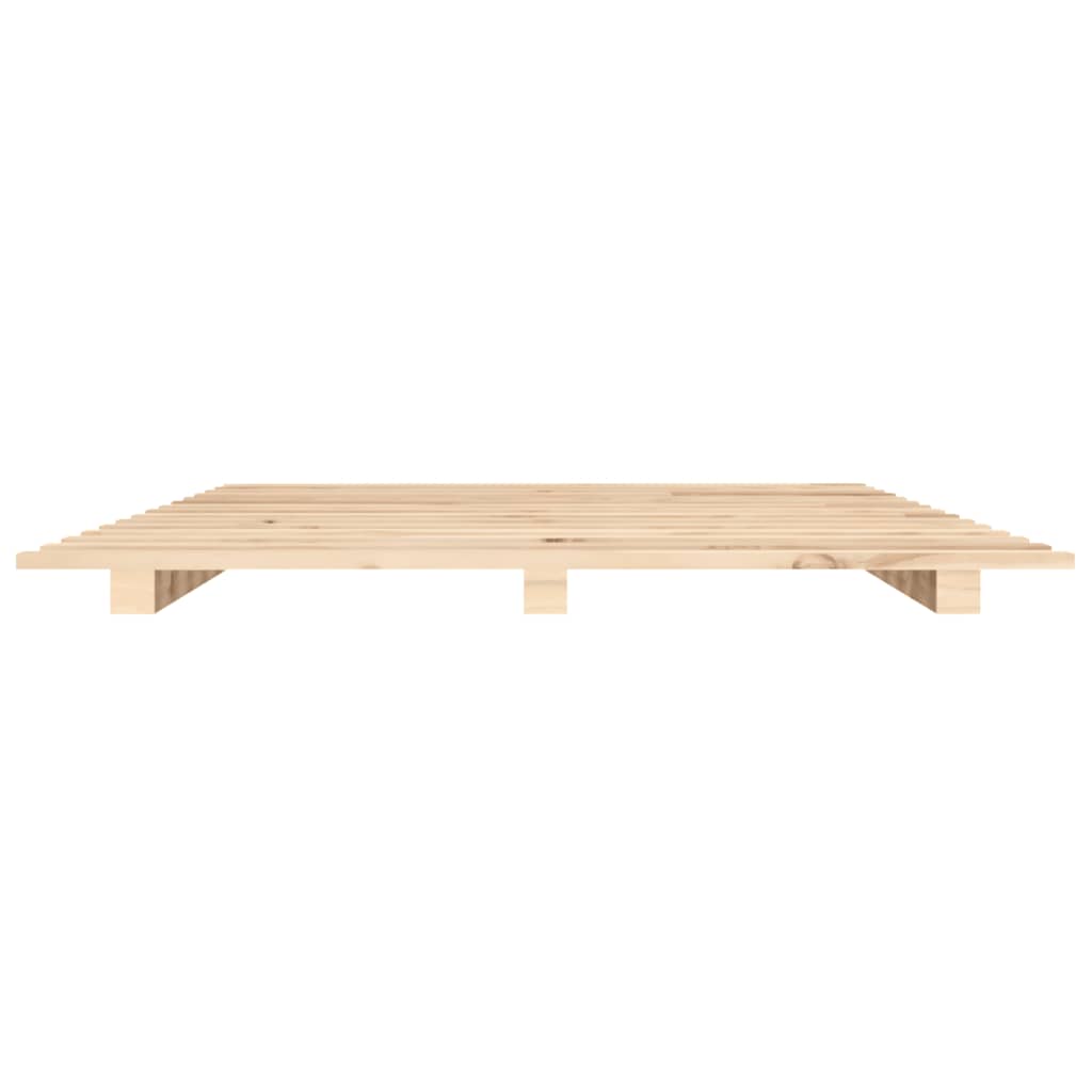 Bed Frame without Mattress 135x190 cm Solid Wood Pine