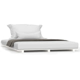 Bed Frame without Mattress White 135x190 cm Solid Wood Pine