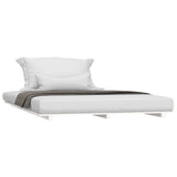 Bed Frame without Mattress White 135x190 cm Solid Wood Pine