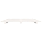 Bed Frame without Mattress White 135x190 cm Solid Wood Pine