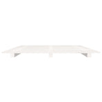 Bed Frame without Mattress White 135x190 cm Solid Wood Pine
