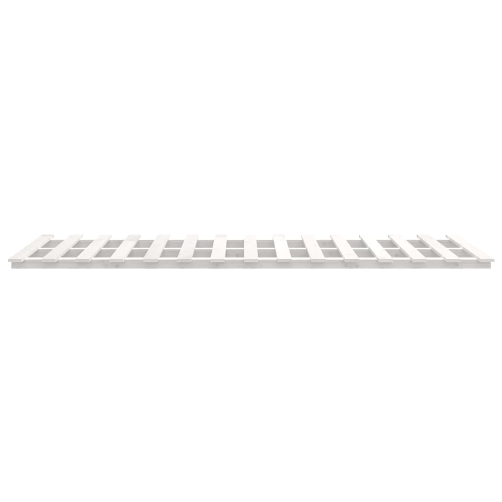 Bed Frame without Mattress White 135x190 cm Solid Wood Pine
