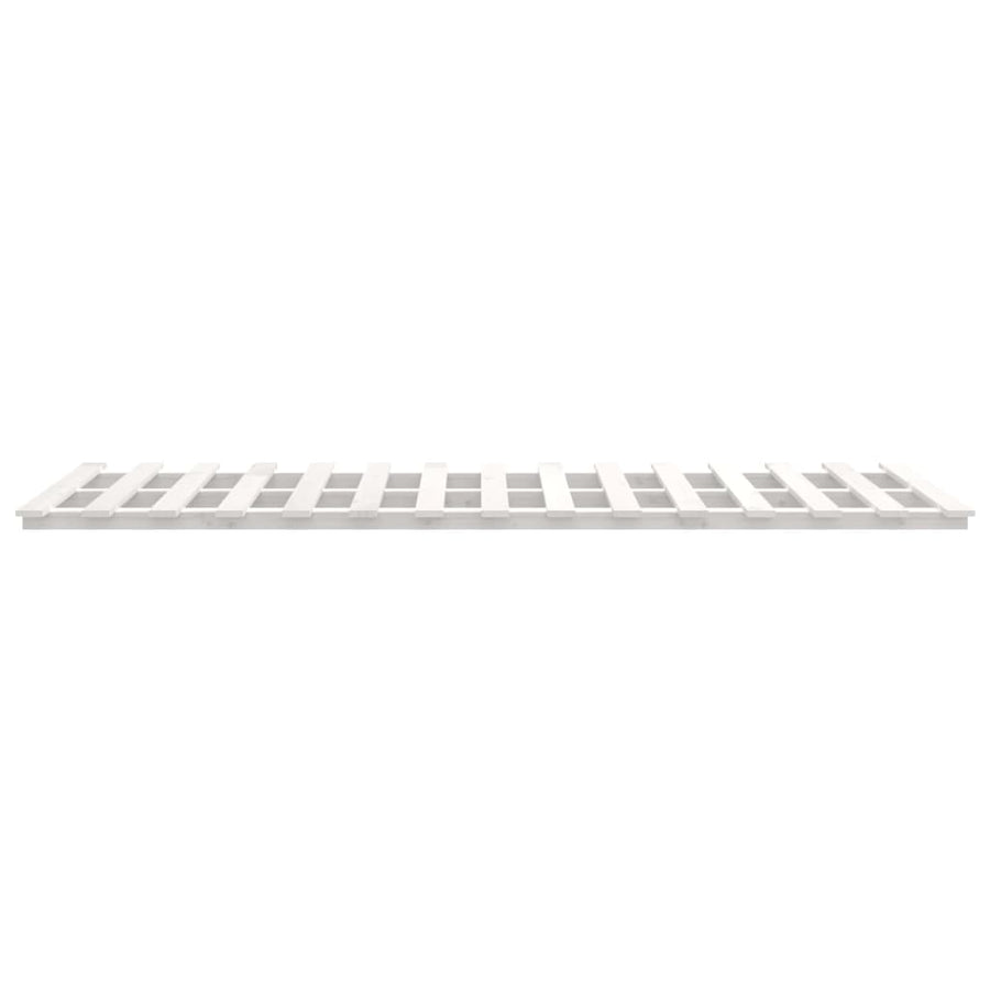 Bed Frame without Mattress White 135x190 cm Solid Wood Pine
