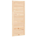Barn Door 80x1.8x204.5 cm Solid Wood Pine - Front View