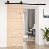 Barn Door 80x1.8x204.5 cm Solid Wood Pine - Side View