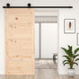 Barn Door 90x1.8x204.5 cm Solid Wood Pine