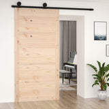 Barn Door 100x1.8x204.5 cm Solid Wood Pine - Side View