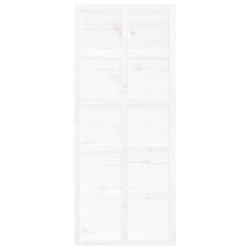 Barn Door White 90x1.8x214 cm Solid Wood Pine