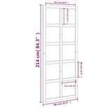 Barn Door White 90x1.8x214 cm Solid Wood Pine