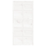 Barn Door White 100x1.8x214 cm Solid Wood Pine - Top-Down View