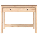 Desk with Drawers 100x50x78 cm Solid Wood Pine - Rear View