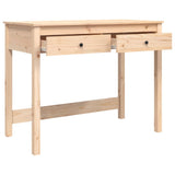 Desk with Drawers 100x50x78 cm Solid Wood Pine - Close-Up Angle