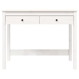 Desk with Drawers White 100x50x78 cm Solid Wood Pine