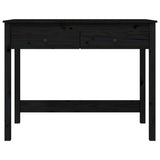 Desk with Drawers Black 100x50x78 cm Solid Wood Pine