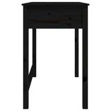 Desk with Drawers Black 100x50x78 cm Solid Wood Pine