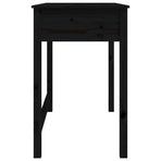 Desk with Drawers Black 100x50x78 cm Solid Wood Pine