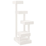 Cat Tree White 45.5x49x103 cm Solid Wood Pine - Front View