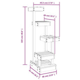 Cat Tree White 45,5x49x103 cm Solid Wood Pine
