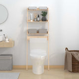 Toilet Rack 63.5x32x179 cm Solid Wood Pine - Side View