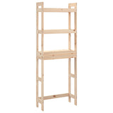 Toilet Rack 63x26x171 cm Solid Wood Pine - Front View