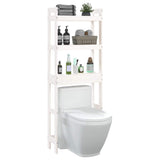Toilet Rack White 63x26x171 cm Solid Wood Pine - Top-Down View