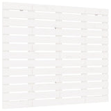 Wall Headboard White 96 cm Solid Wood Pine - Front View