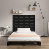Wall Headboard Black 96 cm Solid Wood Pine - Side View