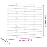 Wall Headboard Black 96 cm Solid Wood Pine