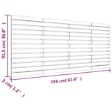 Wall Headboard White 156 cm Solid Wood Pine - Low Angle