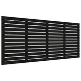 Wall Headboard Black 156 cm Solid Wood Pine - Front View