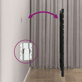 Wall Headboard Black 156 cm Solid Wood Pine - Rear View