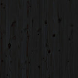 Wall Headboard Black 156 cm Solid Wood Pine