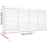 Wall Headboard Black 156 cm Solid Wood Pine