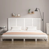 Wall Headboard White 186 cm Solid Wood Pine - Side View