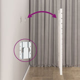 Wall Headboard White 186 cm Solid Wood Pine - Rear View