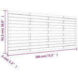 Wall Headboard White 186 cm Solid Wood Pine - Low Angle
