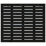 Wall Headboard Black 141 cm Solid Wood Pine - Top-Down View