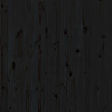 Wall Headboard Black 141 cm Solid Wood Pine - Close-Up Angle