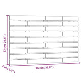 Wall Headboard White 96 cm Solid Wood Pine